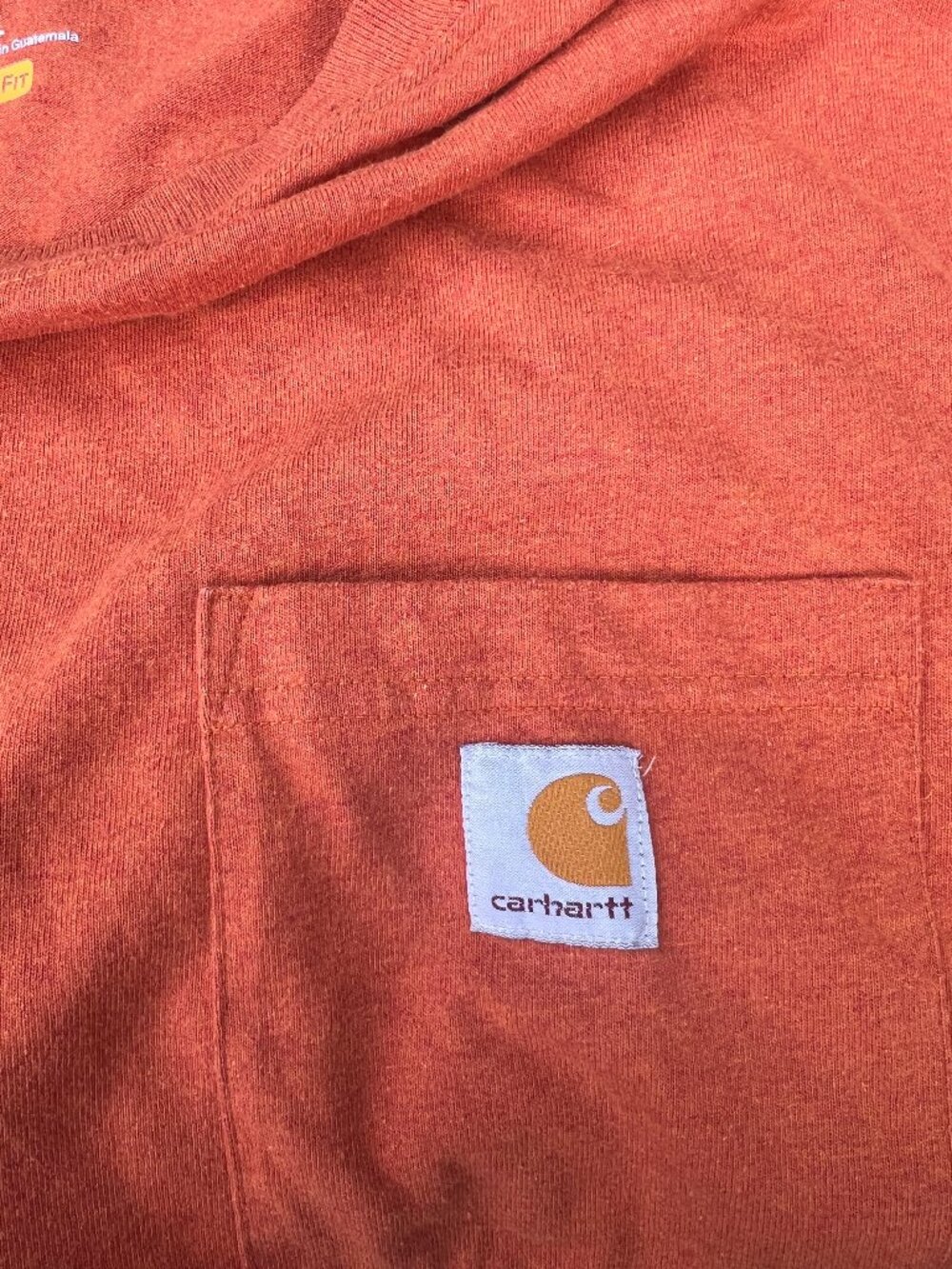 Carhartt Long Sleeve Pocket Tee in Burnt Orange